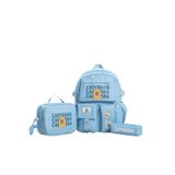 capybara Lisanslı Okul Çantası Set – Okul Sırt çantası, Su geçirmez, cepli, Çocuk çantası, stich