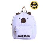 capybara Orijinal Lisanslı Çocuk Okul /Anaokulu Çantası, 3D Figürlü, Su Geçirmez Kumaş, Ön Cepli