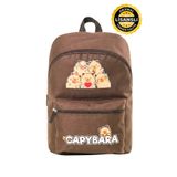 capybara Orijinal Lisanslı Çocuk Okul Çantası – Su Geçirmez, Hafif, Ön cepli, Canlı Renkli