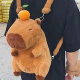 Capybara Peluş Çanta Sevimli Yumuşak Sırt Çantası 30cm