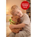 Capybara Peluş Oyuncak 30 Cm – Sırtında Çıkartılabilir Kaplumbağa Aksesuarlı Sevimli Peluş