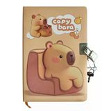 Capybara Şifreli Kilitli Defter A5 Karışık 12,8X18,6Cm
