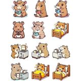 Capybara Sticker Telefon Laptop Notebook Tablet Defter Matara Stiker Etiket ST1708