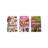 Capybara Uno + Kuromi Uno + Minecraft Uno Oyun Kartları 3'Lü Set