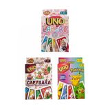 Capybara Uno + Pokemon Uno + Labubu Uno Oyun Kartları 3'Lü Set