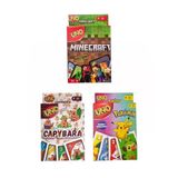Capybara Uno + Pokemon Uno + Minecraft Uno Oyun Kartları 3'Lü Set