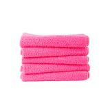 CAQA HOME 5'li Pembe 40x40 Cm Mikrofiber Mutfak Ve Genel Temizlik Bezi, Mikro Fiber Bez - Cam, Araba