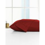 Caqqa Çizgili Saten 2 Adet Yastık Kılıfı - 50x70cm - Bordo