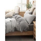 CAQQA Gray Collection Çocuk ve Genç Tek Kişilik Pamuk Lastikli Nevresim Takımı