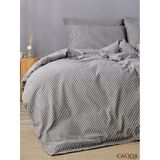 CAQQA Line Striped Çocuk ve Genç Tek Kişilik Pamuk Lastikli Nevresim Takımı