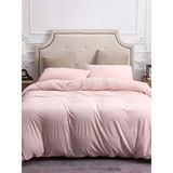 Caqqa Soft Pink Çift Kişilik Çarşafı Lastikli Pamuk Nevresim Takımı - Açık Pembe - 160 x 200 cm