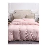 Caqqa Soft Pink Cift Kisilik Carsafi Lastikli Pamuk Nevresim Takimi