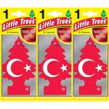 Car Freshner Little Trees Oto Koku Vanilla Pride Türk Bayrağı Kokusu 3 Adet Uzun Süreli Etki