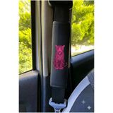 CAR Pembe Leopar Desenli Emniyet Kemeri Kılıfı - Konfor ve Şıklık Bir Arada