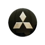 CAR TUNES Mitsubishi Amblem Arması Jant Göbek Kapak Etiketi Alüminyum Sticker Yapıştırma Seti.