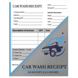 Car Wash Receipt Book: Detailed Car Wash Invoice Log – 2 Receipts Per Page for Easy Record Keeping
