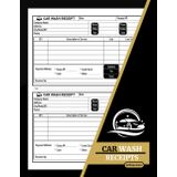 Car Wash Receipts: +120 Auto Cleaning Invoice Forms | 60 X 2 Forms, Single-Sided Pages