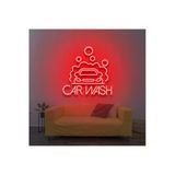 Car Wash Yazılı Ve Şekilli Neon Tabela