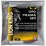 Carada Leonkıng® Premium Mikrofiber Oto Yıkama ve Temizlik Bez Seti