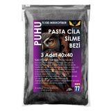 Carada Puhu® 3 Adet Pasta-Cila Uygulama ve Silme Mikrofiber Bez 40X40 cm