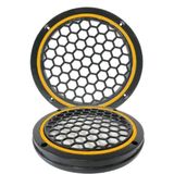 Caraks 16X16 Cm Neon Led Isikli Midrange Hoparlor Kapagi Yuvarlak Ciftli (2 Adet) Sari Renk