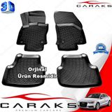Caraks Audi A3 HB 2013-2020 Arası Siyah 4 Parça 3D Havuzlu Paspas