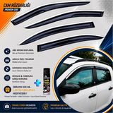 Caraks Clio 4 Stw Mügen Cam Rüzgarlığı Abs Nikelaj Krom Cam Rüzgarlığı 2012-2019 + Ebrayn Lastik Parlatıcı