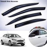 caraks Ford Focus 4 sedan Mügen Cam Rüzgarlığı ABS Krom Nikelajlı Cam Rüzgarlığı 2015-2018 Arası 4 Lü Set