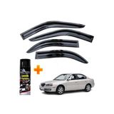 Caraks Hyundai Elantra Mügen Cam Rüzgarlığı 2001-2007 Arası 4 Lü Takım +500ML Lastik Parlatıcı