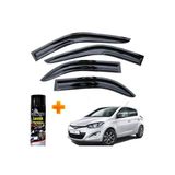 Caraks Hyundai I20 Mügen Cam Rüzgarlığı 2008-2012 Arası 4 Lü Takım +500ML Lastik Parlatıcı