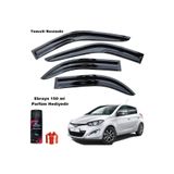 Caraks Hyundai I20 Mügen Cam Rüzgarlığı 2012-2014 Arası 4 Lü Takım +500ML Lastik Parlatıcı