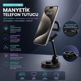 Caraks Magsafe Uyumlu Mıknatıslı Telefon Tutucu Araç Konsol Ofis Masaüstü Katlanabilir Manyetik Model