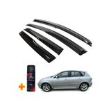 caraks Mazda 3 Mügen Cam Rüzgarlığı HB Tek Kelebek + Ebrayn 200ml Oto Kokusu 2009-2013 Arası 4 lü SET Siyah