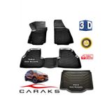 Caraks Opel Mokka X 2015 Sonrası 3D Bagaj Havuzu ve Havuzlu Paspas