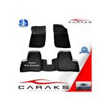 Caraks Peugeot 206 Sedan 1998-2012 Arası Siyah 4 Parça 3D Havuzlu Paspas
