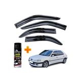Caraks Peugeot 306 Mügen Cam Rüzgarlığı Hb Tüm Kasalara Uyumlu 4 Lü Takım +500ML Lastik Parlatıcı