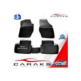 Caraks Peugeot 307 HB 2001-2008 Arası Siyah 4 Parça 3D Havuzlu Paspas