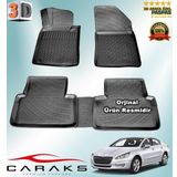 Caraks Peugeot 508 2011-2019 Arası Siyah 4 Parça 3D Havuzlu Paspas