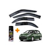 Caraks Renault Clio 3 Hb Mügen Cam Rüzgarlığı 2006-2012 Arası 4 Lü Takım +500ML Lastik Parlatıcı