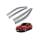 Caraks Renault Clio 4 Hb Mugen Cam Ruzgarligi Kromlu Ruzgarlik ( Paslanmaz Kromlu) 2012 Sonrasi Fume Renk