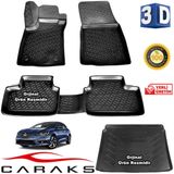 Caraks Renault Megane 4 HB 2016 Sonrası 3D Bagaj Havuzu ve Havuzlu Paspas