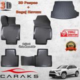 Caraks Toyota Rav 4 2019 Sonrası 3D Bagaj Havuzu ve Havuzlu Paspas
