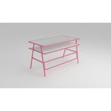 Caralan Raflı Çalışma Masası - 130 x 65 x73h - Pembe