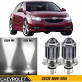 Caralp Chevrolet Cruze 2008-2016 Uyumlu Mercekli Far Ampulü LED Xenon Beyaz Renk Far Şimşek Etkili Csp LED Lamba Uzun Kısa 2 Adet Takım