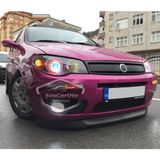 Caralp Fiat Albea 2002-2013 Uyumlu Üniversal Astra H Lip Esnek Ön Lip 2 Parça Tampon Altı Dil Karlık Ön Ek - Siyah