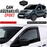 Caralp Fiat Fiorino 2008-2023 Uyumlu Mugen Cam Rüzgarlığı Seti Piano Black 2\'li Ithal Parlak Siyah