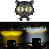 Caralp Kedi Göz Sis Farı Çift Renk Sarı-Beyaz 9-60V Araç Motosiklet Off Road LED Lamba Delici Yayıcı Projektör 50W Metal Arazi Çalışma Lambası 1 Adet ONG44 - Sarı - Beyaz