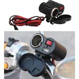 Caralp Motosiklet Atv Elektrikli Bisiklet Jetski 12-45V Çakmaklık/usb Şarj Soketi Su Geçirmez Gidon Montaj Çok Fonksiyonlu USB Şarj Cihazı