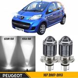 Caralp Peugeot 107 2007-2013 Uyumlu Mercekli Far Ampulü LED Xenon Beyaz Renk Far Şimşek Etkili Csp LED Lamba Uzun Kısa 2 Adet Takım
