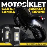 Caralp Rgb Drone Bisiklet Uçak Motosiklet Otomotiv Mini Çakar LED Lamba Kablosuz Şarjlı 1 Adet